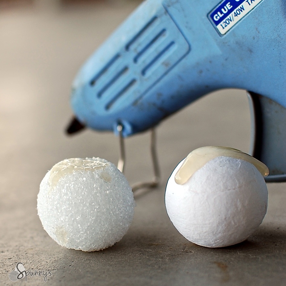 foam balls glue gun