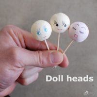 vintage spun cotton doll heads tutorial