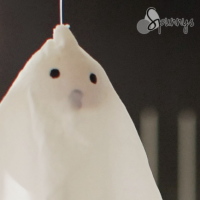 Pillowcase ghost ornament Halloween DIY craft ideas tutorial