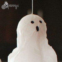 crepe streamers ghost ornament Halloween craft ideas