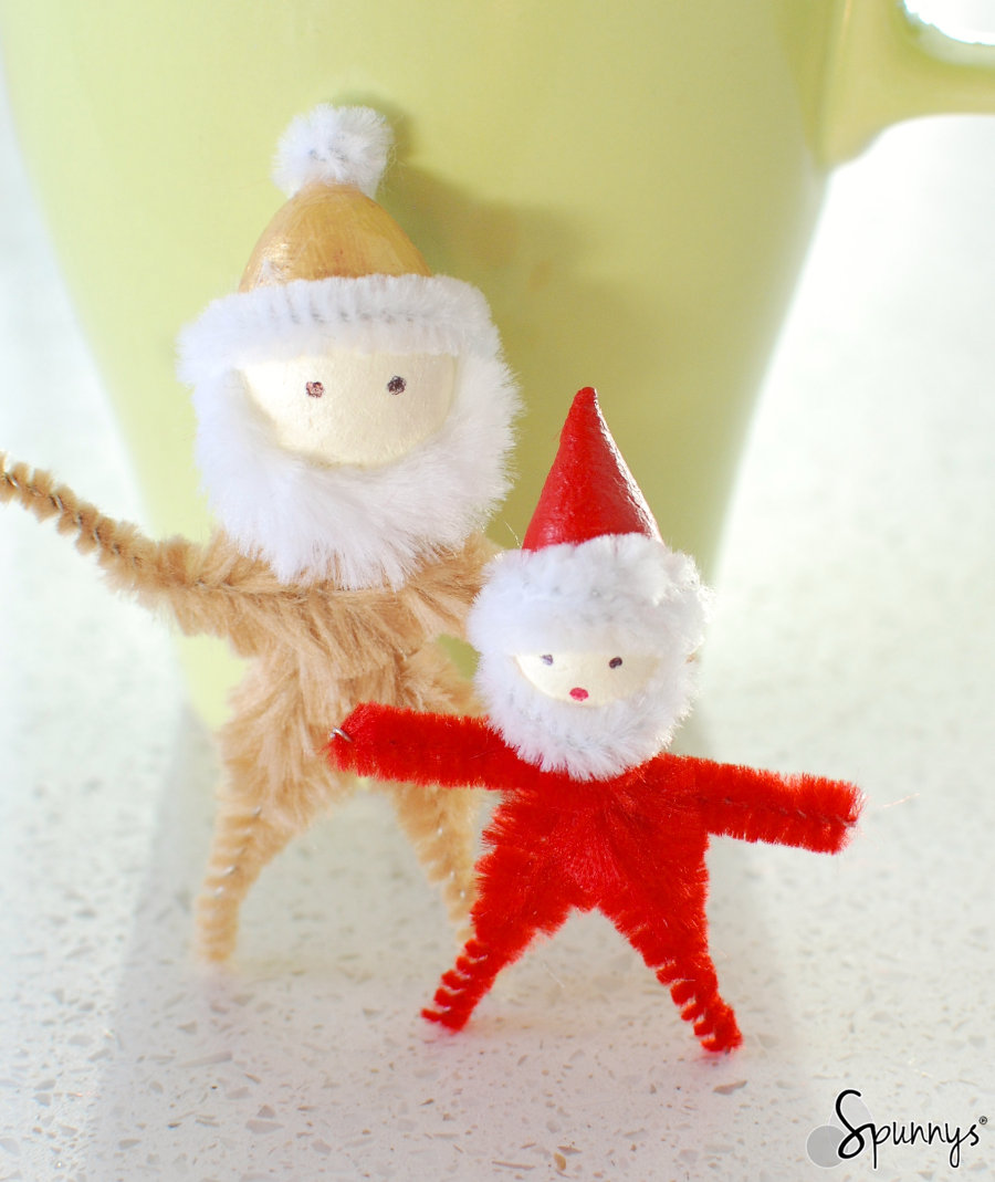 pipe cleaner santa claus craft project ideas