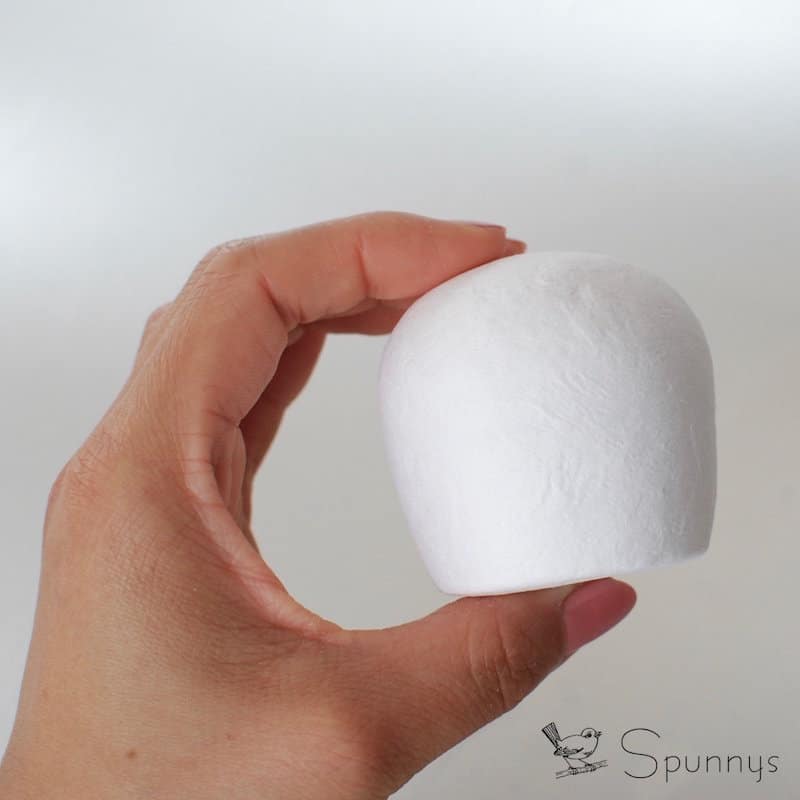 spun cotton figurine torso large 54 mm tall ø 55 mm