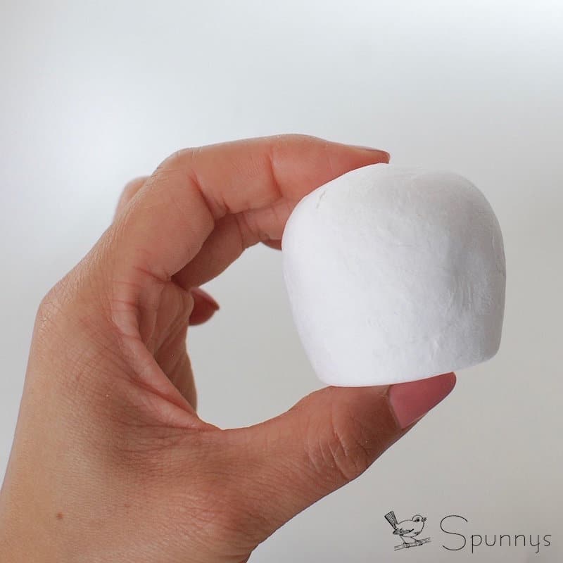 spun cotton figurine torso small 45 mm tall ø 48 mm