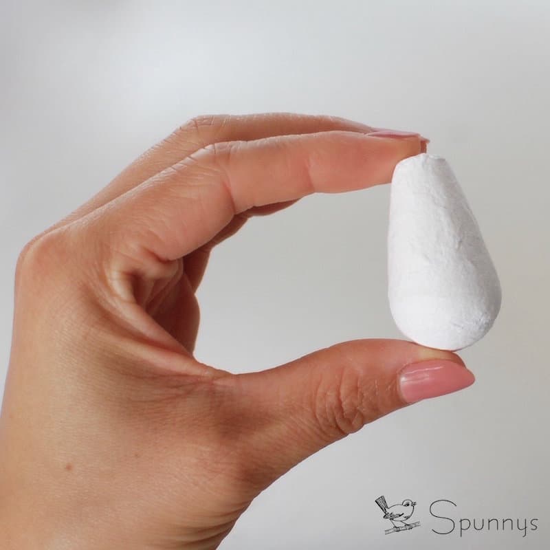 tear-shaped spun cotton shape light bulb 43 tall ø22