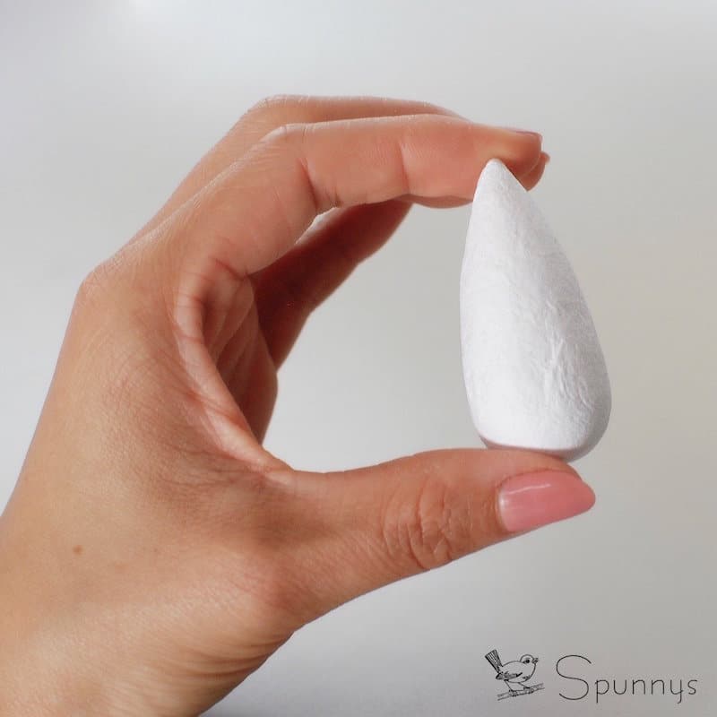 tear-shaped spun cotton shape menhir 55 tall ø24