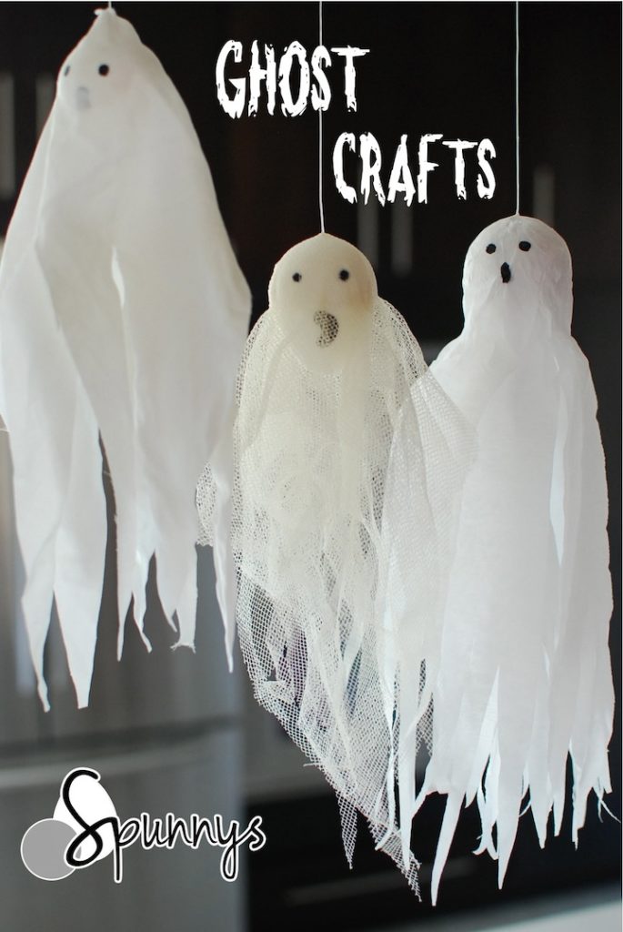 How to make Halloween ghost ornaments - SPUNNYS DIY CRAFTS
