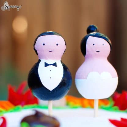 hochzeitstortenaufsatz pflock puppen menschen malideen