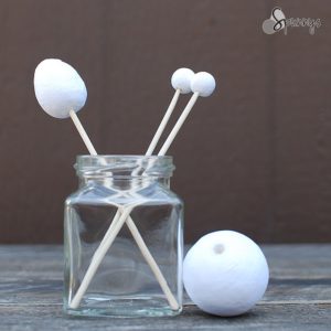 Spun cotton balls bamboo skewers