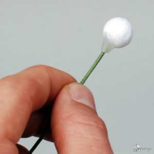 spun cotton ball flower how to