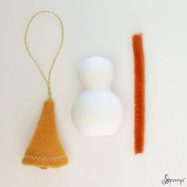 Christmas homemade snowman ornaments DIY step 5