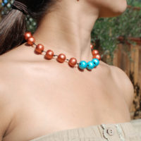 paper bead necklace DIY