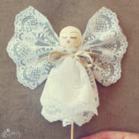 spun cotton angel ornament DIY