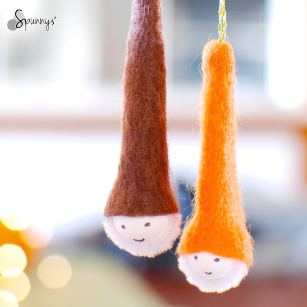 Felt gnome ornament DIY tuorial