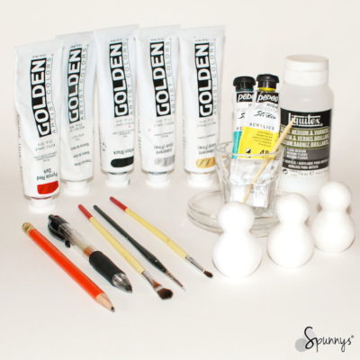 peg doll people painting materials