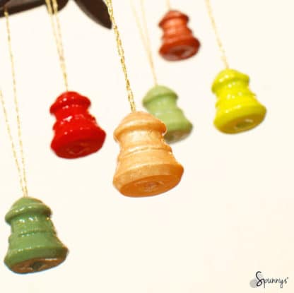 miniature bell ornaments DIY colourful