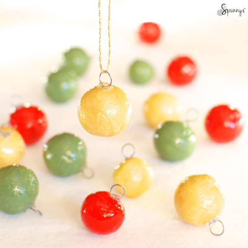 How to make mini Christmas Ball Ornaments - SPUNNYS DIY Tutorial