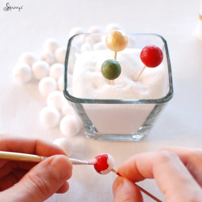  DIY  mini Christmas  ball  ornaments  Easy to make  SPUNNYS