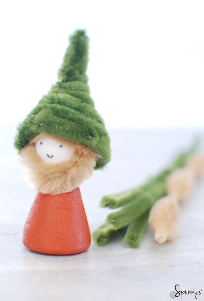 gnome DIY ornament pipe cleaner spun cotton