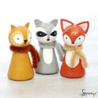 Animal peg dolls