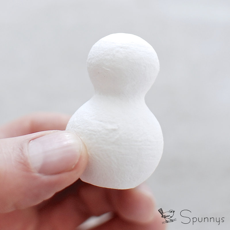 Blank spun cotton figurine
