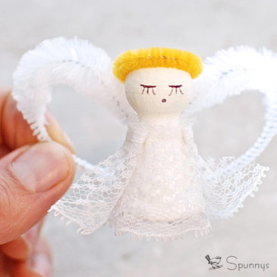 Spun cotton vintage angel ornaments DIY