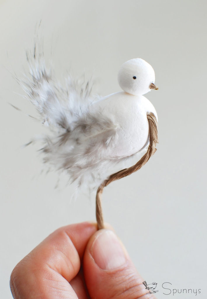 how to make bird ornaments with feathers