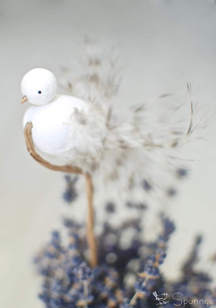 spun cotton bird step by step tutorial