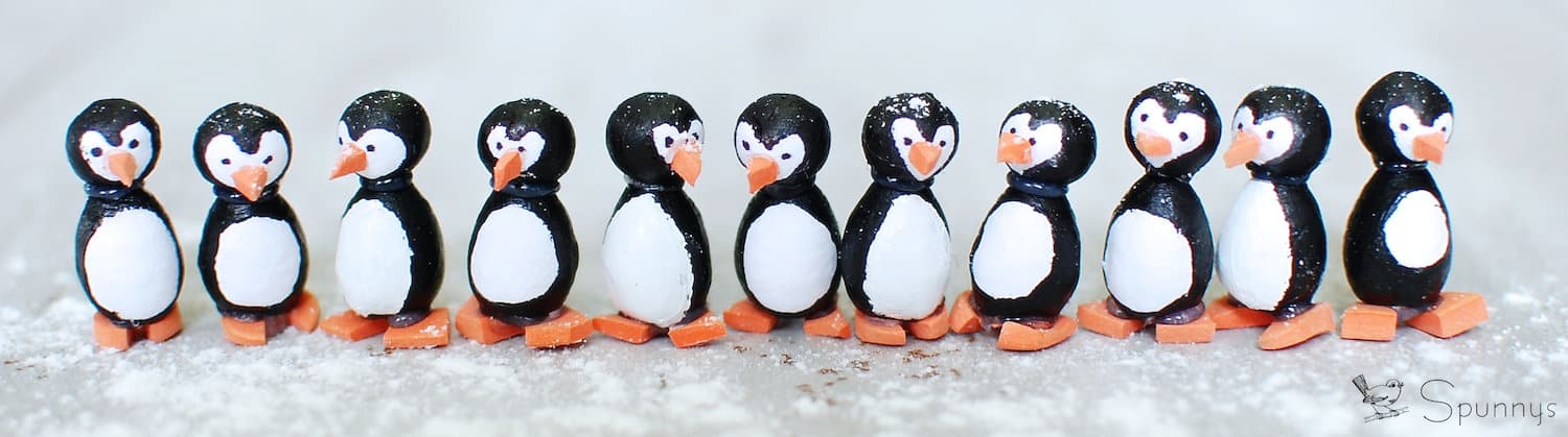 How to make adorable penguin figurines - SPUNNYS DIY