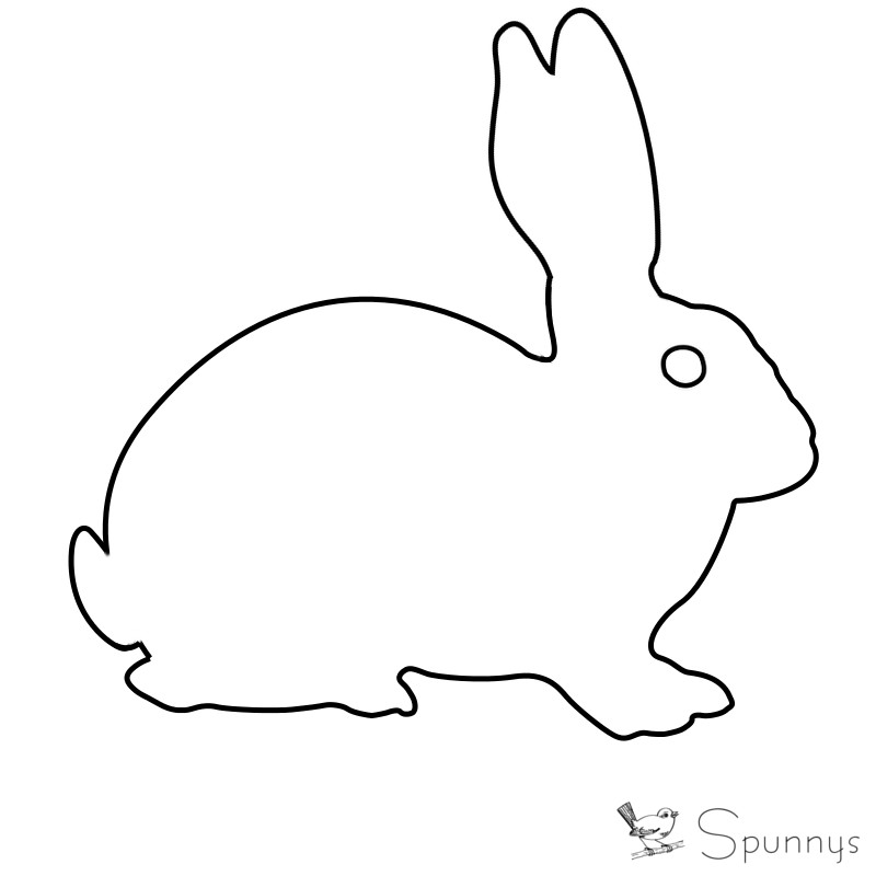 bunny ornament outline
