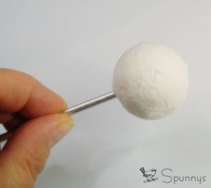 Spun cotton ball