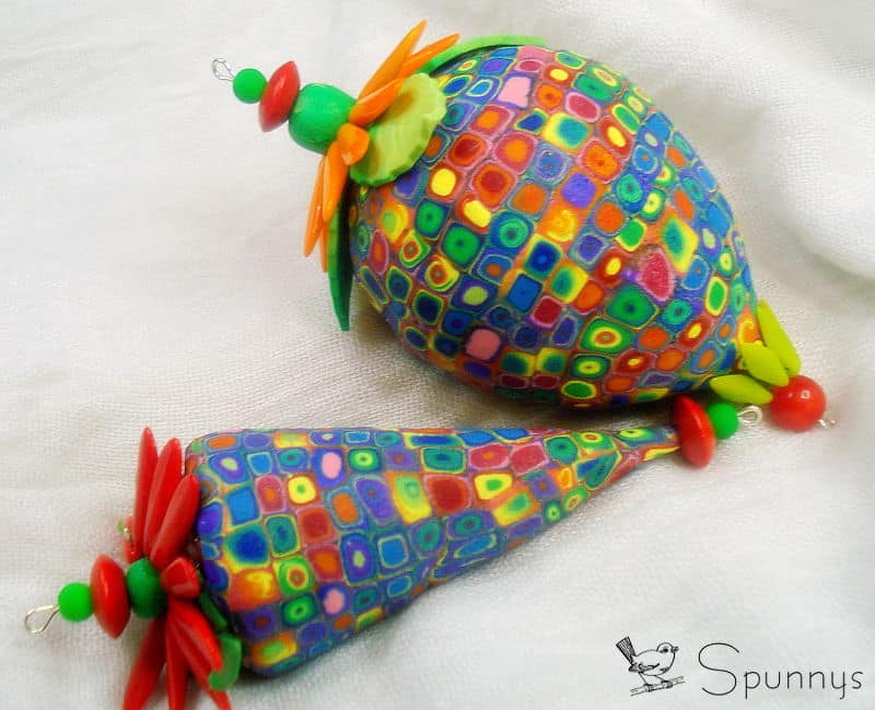 colorful polymer clay ornaments DIY