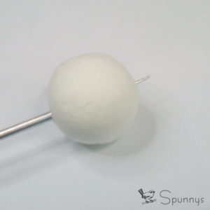 how to pierce a spun cotton ball