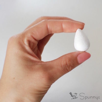 spun cotton teardrop miniature