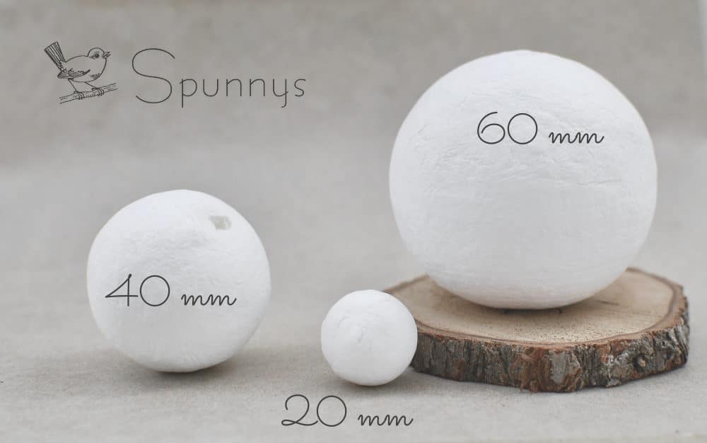 Spun Cotton Balls for DIY Crafts - ø 6 to 60mm - SPUNNYS