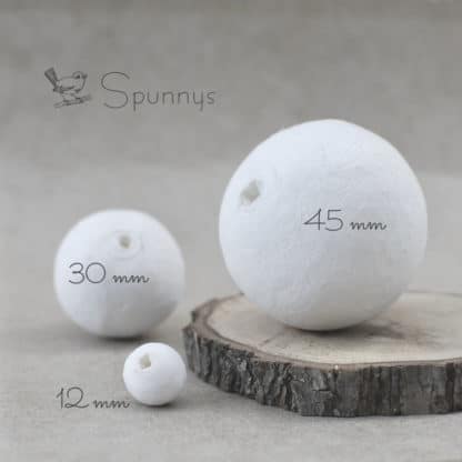 Boules en ouate de cellulose diamètre 12 30 45 mm