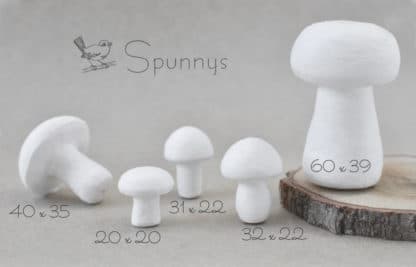 Spun cotton mushrooms blanks