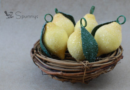how to make glittered lemon ornaments