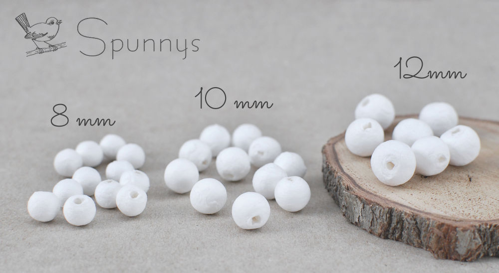 Pack of 100 spun cotton balls ø 10 mm