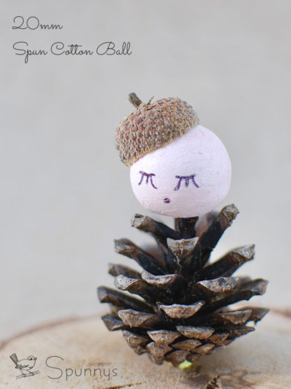 Pinecone doll ornament DIY spun cotton