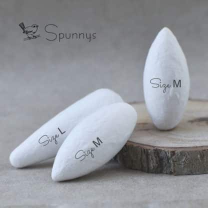 Spun cotton carrots trees blanks sizes