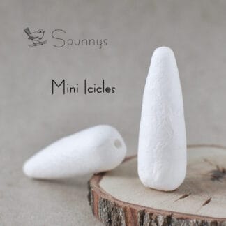 spun paper icicles