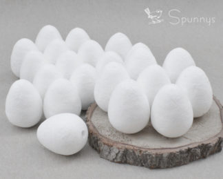 22 spun cotton eggs 30 mm