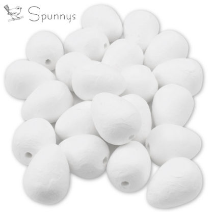 22 spun cotton eggs 30mm