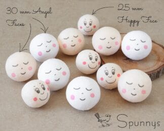 Spun Paper Doll Heads with Faces