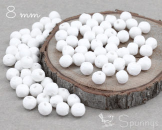 100 small spun cotton balls diameter 8 mm