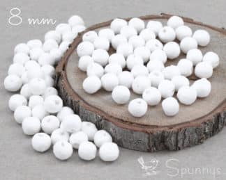 100 small spun cotton balls diameter 8 mm