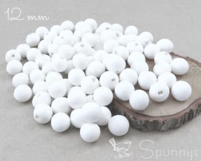 100 boules en ouate de cellulose diamètre 12 mm SPUNNYS