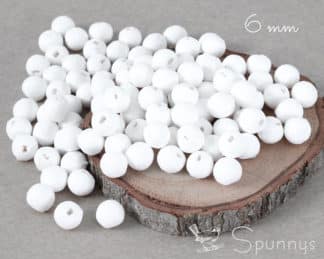 75 Spun Cotton Balls ø 18 mm • Ship Free Small Pack