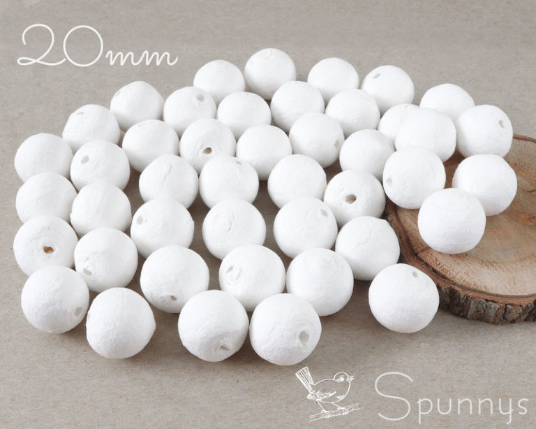 Pack of 100 spun cotton balls ø 6 mm