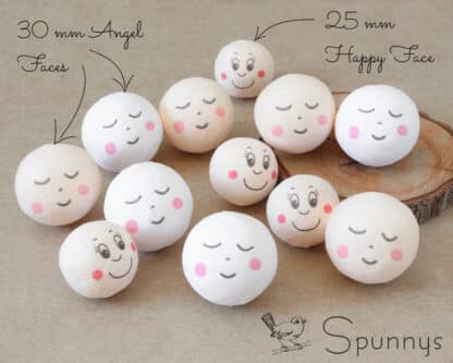 Spun Cotton Heads angel happy SPUNNYS